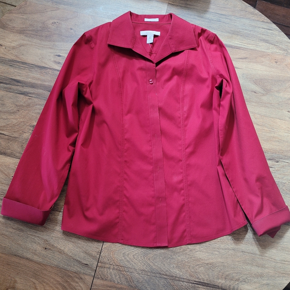 Chico's Red Button-Up Blouse